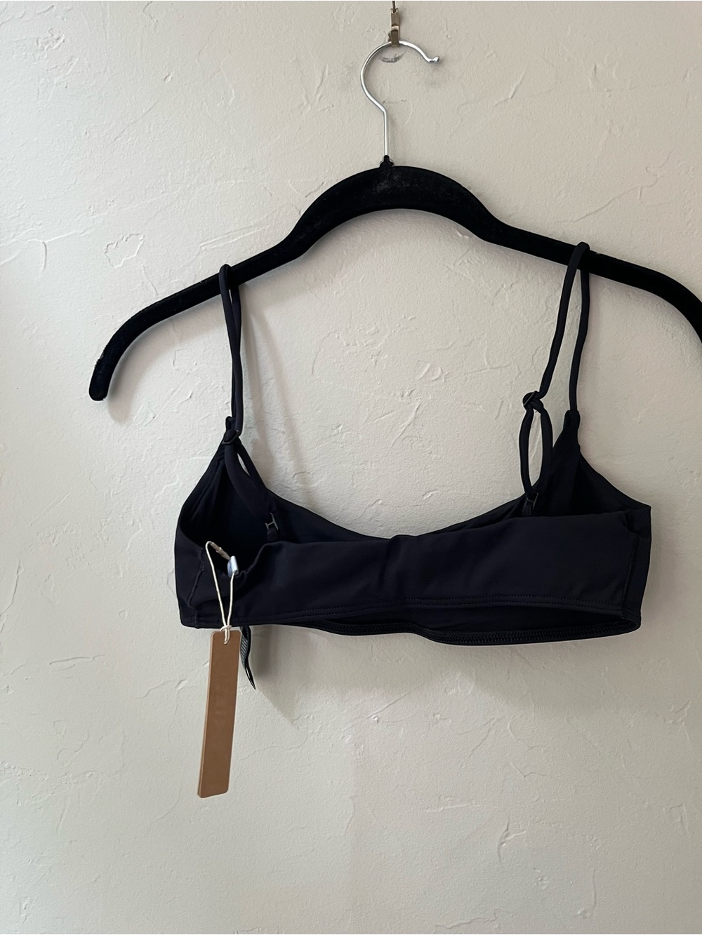 SKIMS ICONIC CLASSIC SWIM SQUARE NECK BIKINI TOP OBSIDIAN XS - Picture 5 of 5